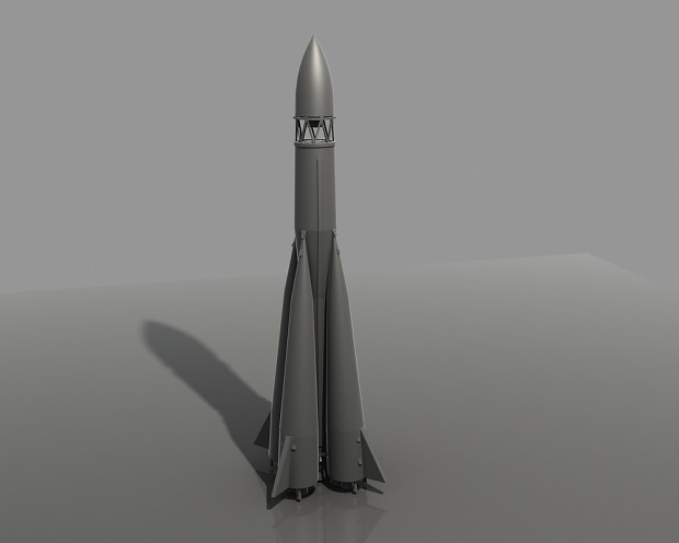 Nuclear Missile - Clay Render