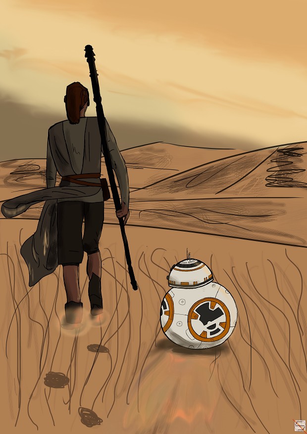 Star wars The Force Awakens - Rey and BB-8