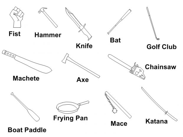 Melee weapons