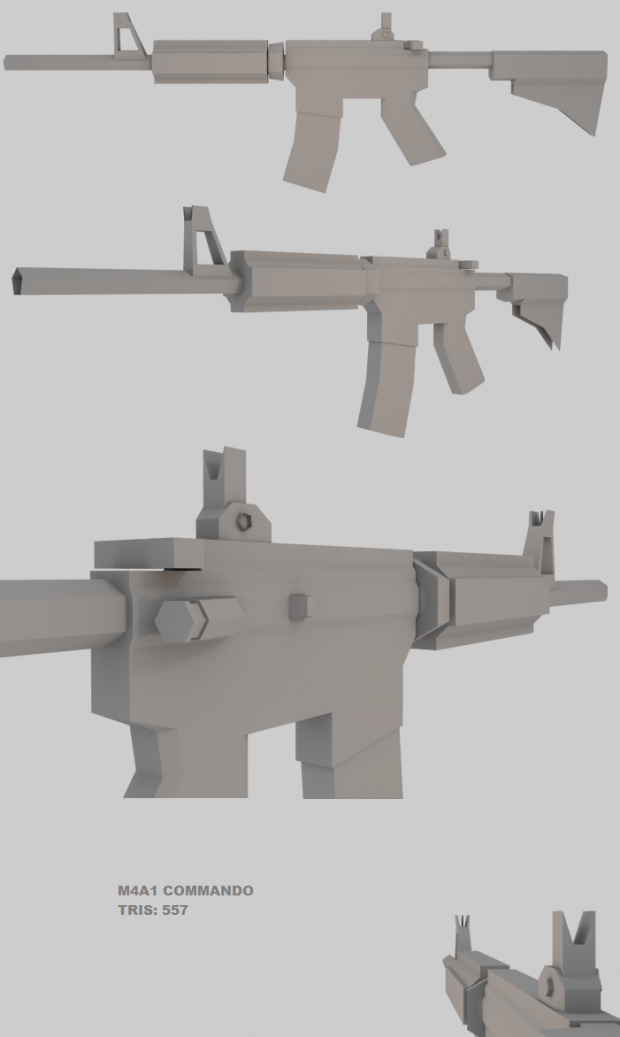 LowPoly M4A1 Commando