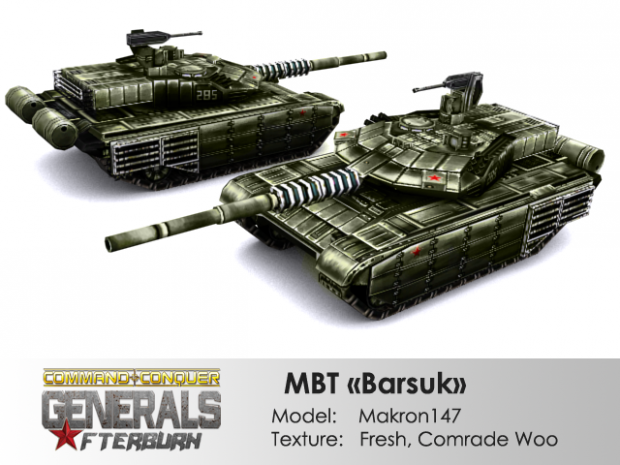 MBT "Barsuk" with Gauss and ERA upgrade