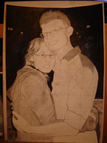 DAY TWO - Drawing of my girlfriend and me
