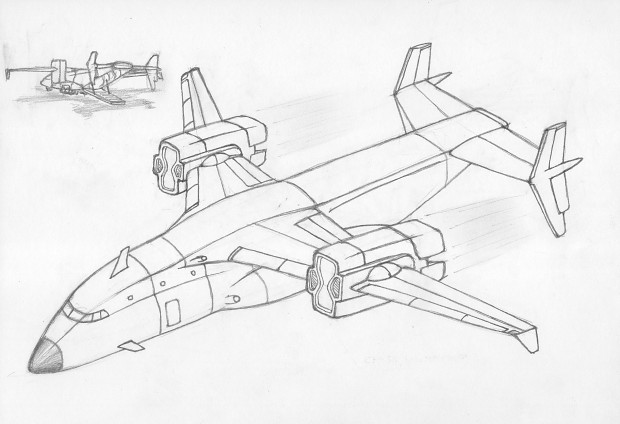 My An-250 VTOL draw