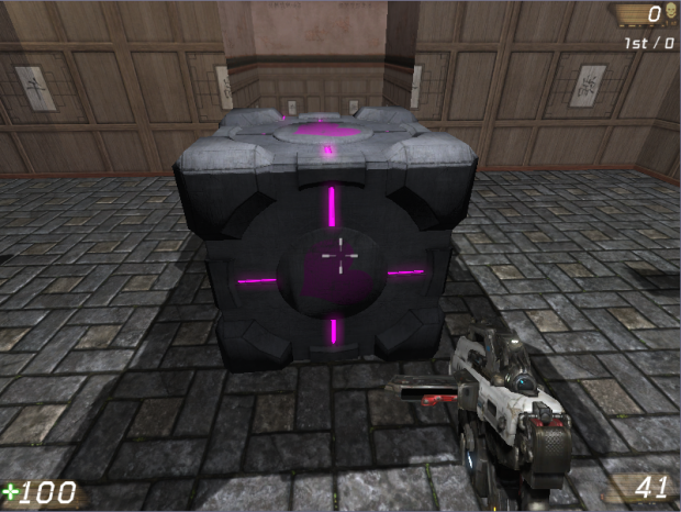 Textured Companion cube in Unreal Ed 3