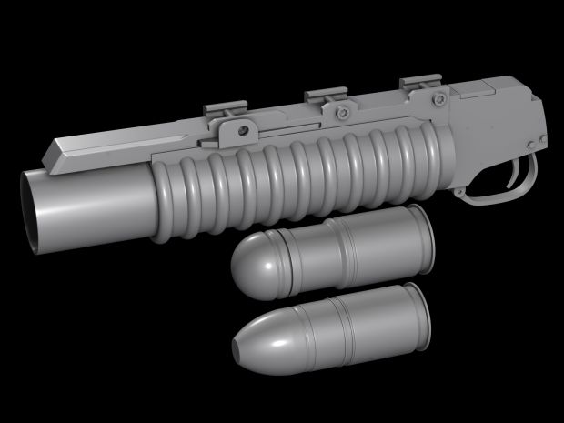 M203 Grenade Launcher - Highpoly