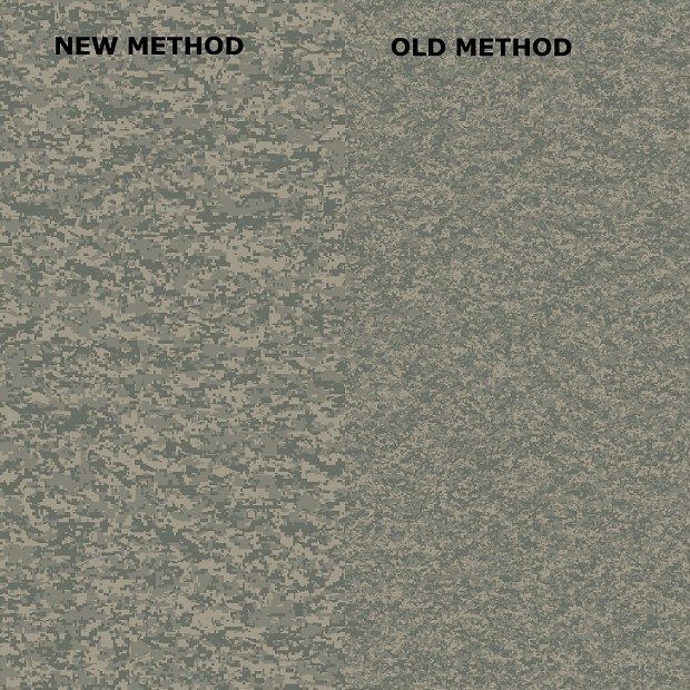 Old Digital Camo method vs New Method