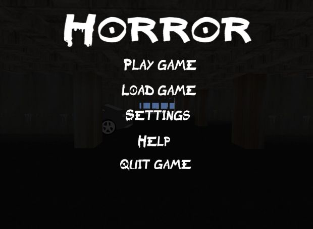 Horror game Menu