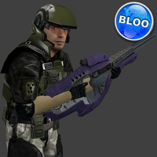 Halo 3 marine with a Halo 3 Covanant Carbine
