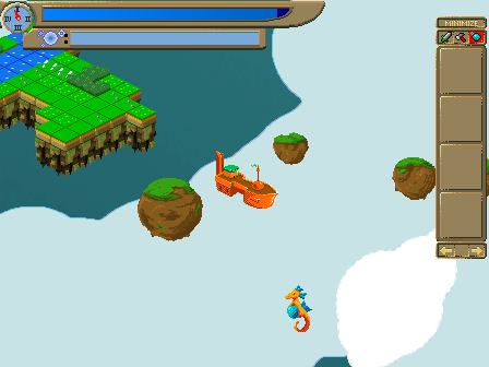 "Airship Game" alpha stage screenshots.