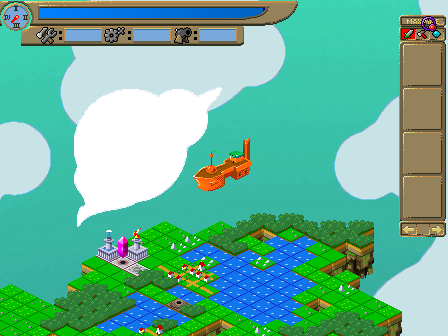 "Airship Game" alpha stage screenshots.