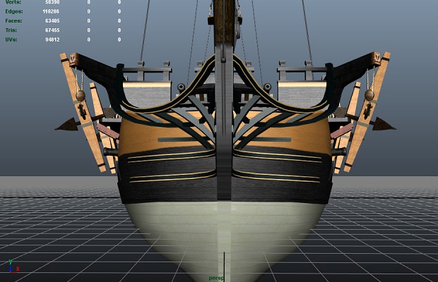 Progress on new frigate model