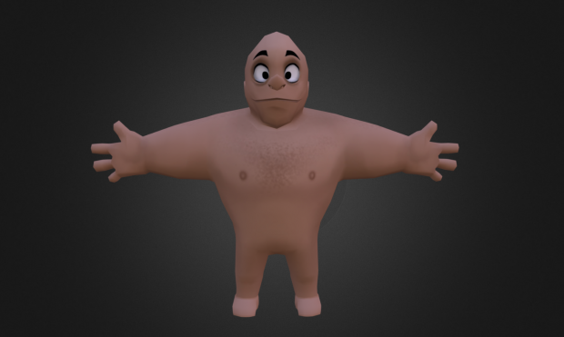 Low poly character for game "Dombili"
