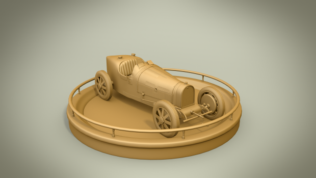 Bugatti clay render