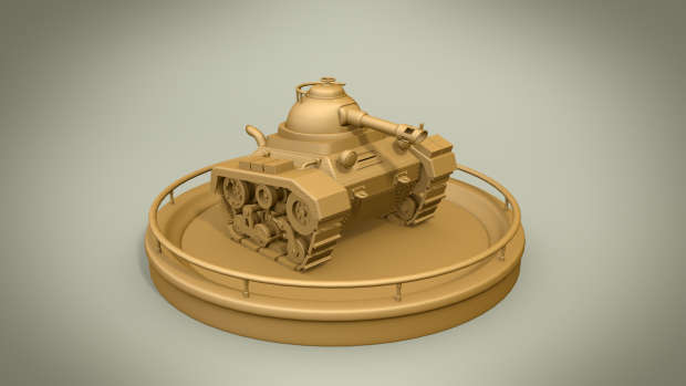 Tank clay render