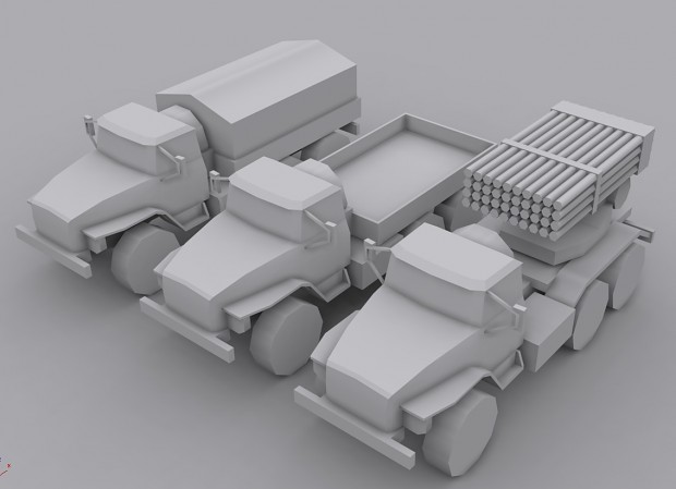 my ural-4320 without texture (low poly)