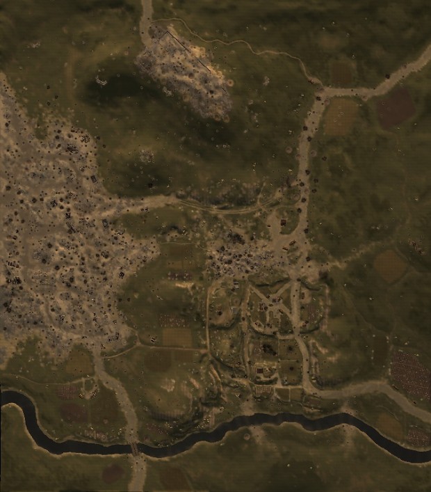 Monte Cassino battlefield aerial map view