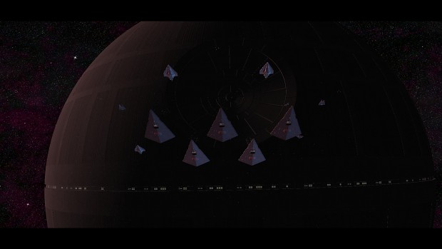 Empire fleet front the Death Star