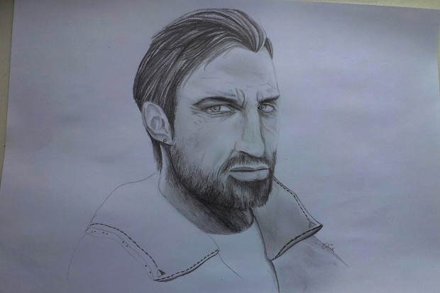 novel character drawing *Garran* WIP