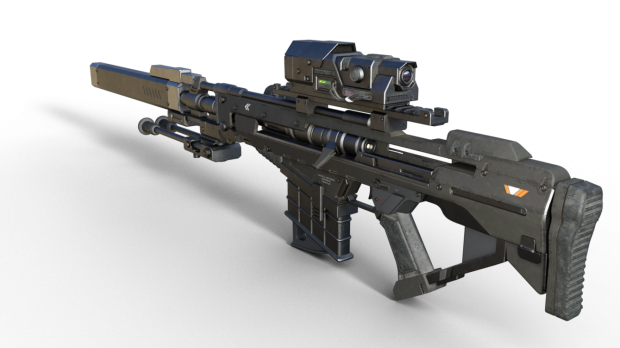 tactical sniper rifle render in DAZ3D for BF2142 mod