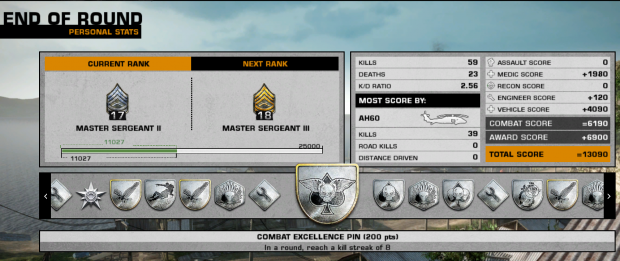 Some BFBC2 ace pin matches.