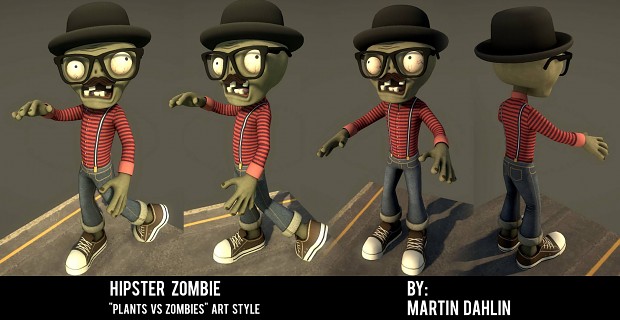 Hipster Zombie :: Plants VS Zombies