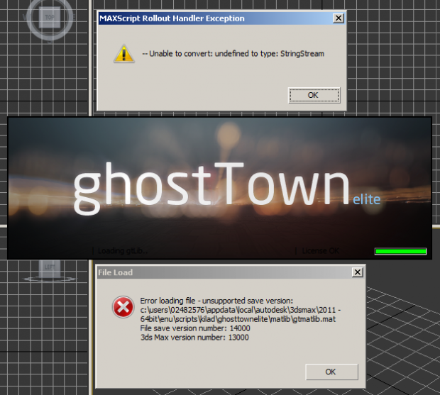 GhostTownElite 0.5 Errors - New Errors