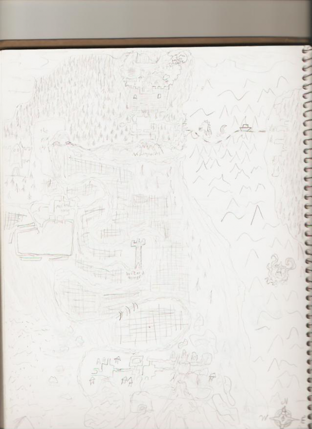 Piworld map sketch