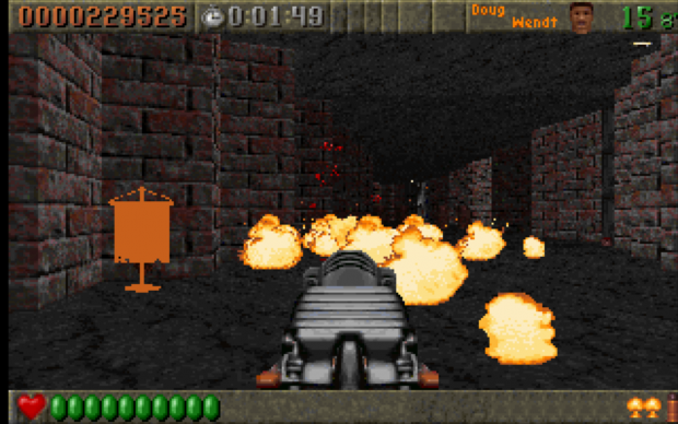 Rise of the Triad [1994] - Firebomb in action
