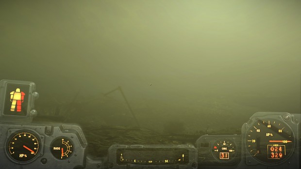 Radiation storms in glowing sea.