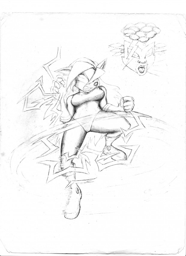 Female Bandicoot Titan Sketch