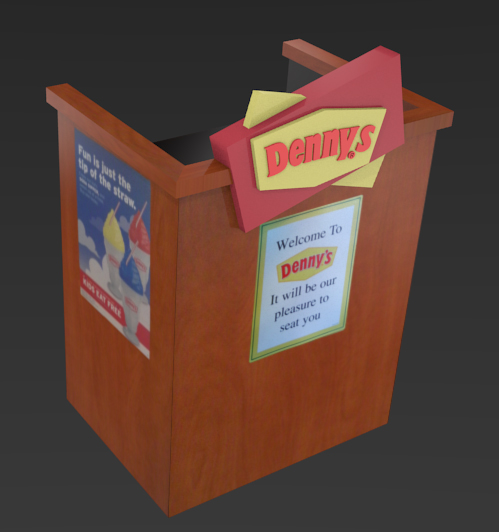 Dennys Menu Stand Front