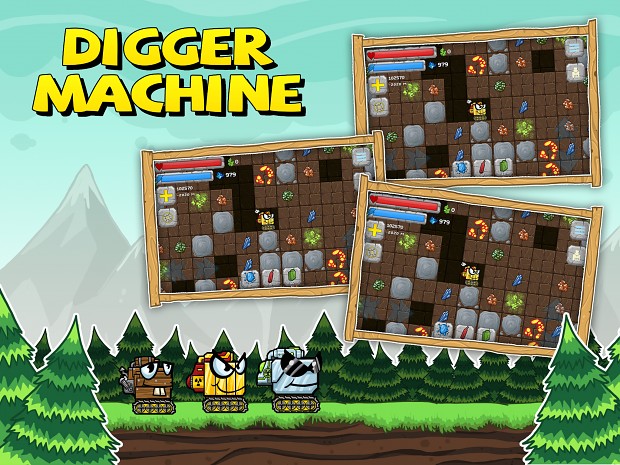 Digger Machine - dig and find minerals