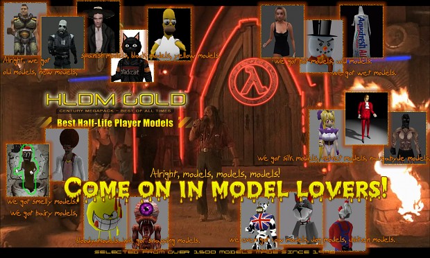 Half-Life DM GOLD player models century megapack news poster