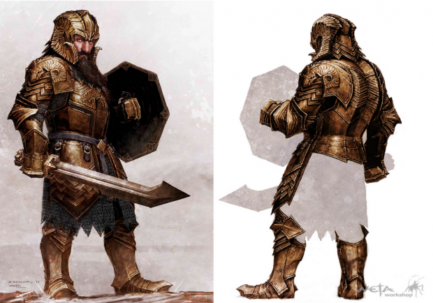 Thorin Alternate Helmet Regal Armour-Fron and Back