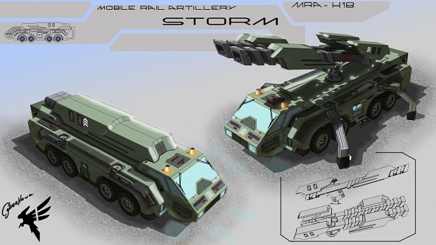 Fire Storm Self Propelled Rail Artillery