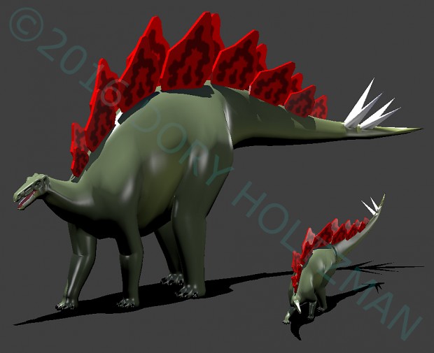 Cartoon Stegosaurus Model