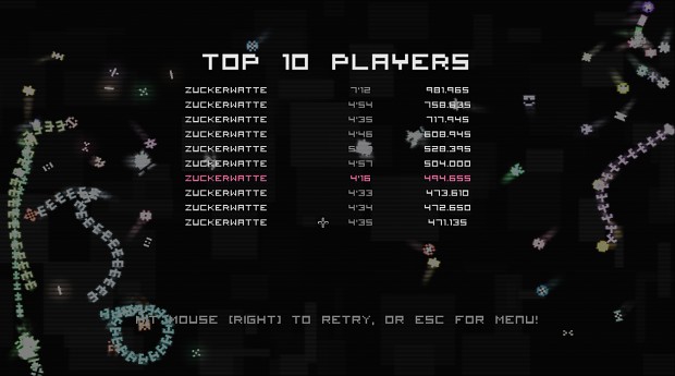 Invaders: Corruption Highscores