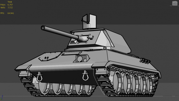 WW2 Style tank in a cool render