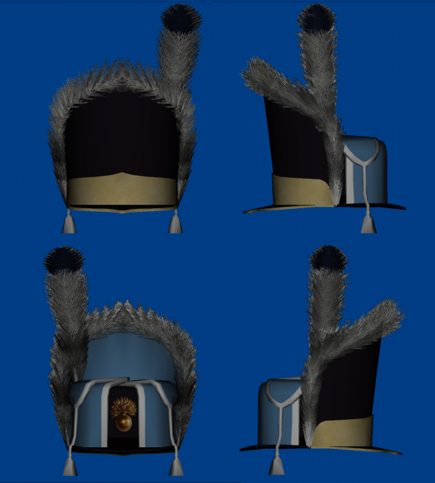 Danish 1789 grenadier hat model