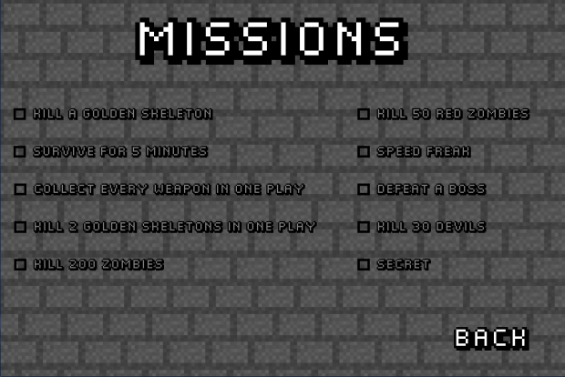 Title/Mission screens