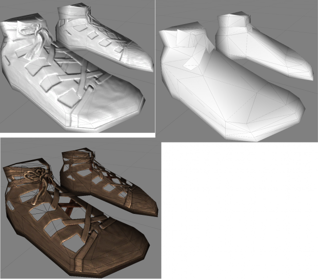 low poly macedonian boots