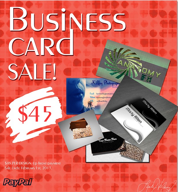 $45 Business Card Sale!