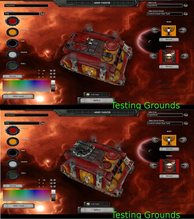 Inquisition Razorback comparison