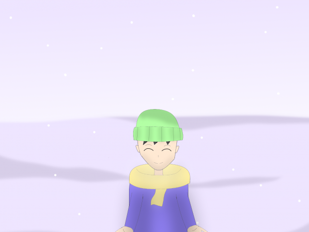 Little boy and snow