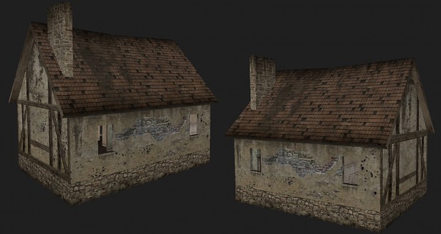 3ds Max modeling: World War 2 French Cottage House