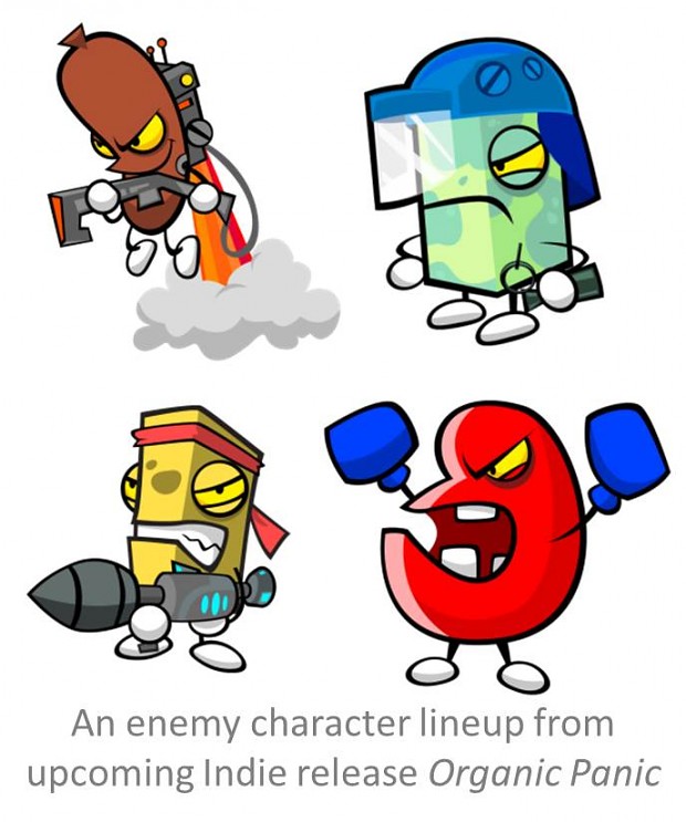 Organic Panic Concept Enemy Characters