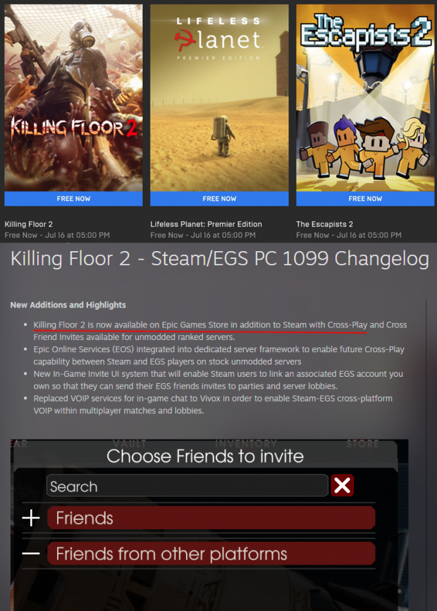 killing floor 2 steam and epic