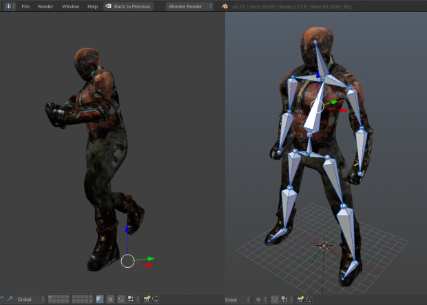 Sci-Fi Soldier auto-rigged using Geppetto Tool