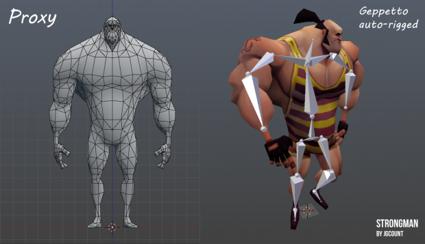 Auto-Rigging a deformed Toon Mesh