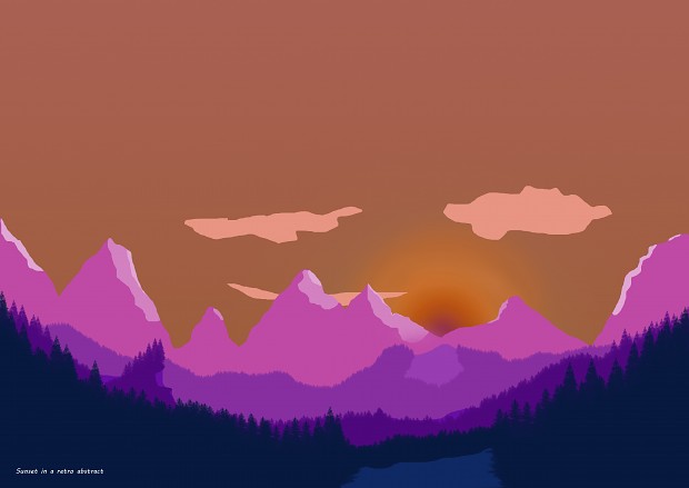 Flat Retro Landscape